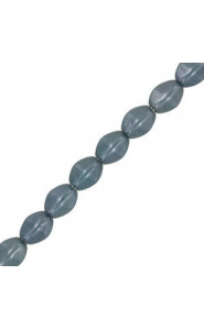 Czech Pinch beads 5x3mm Chalk white baby blue luster 03000/14464